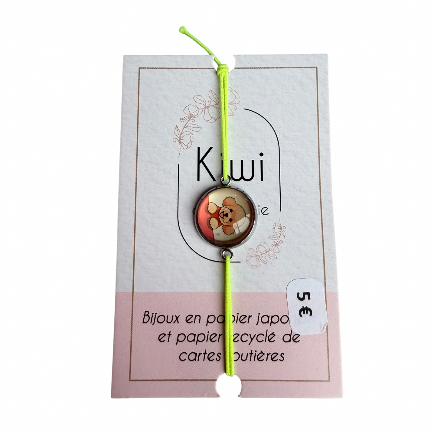 Bracelet enfant en papier japonais Kiwi & compagnie