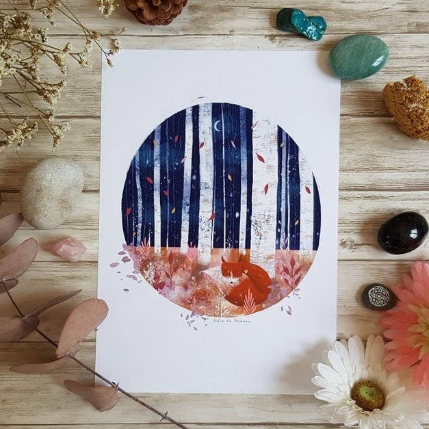 Affiche Renard forêt Julie Deterssac