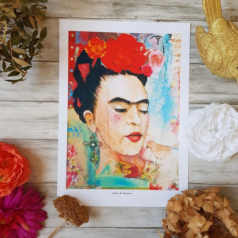 Affiche visage de Frida Julie Deterssac