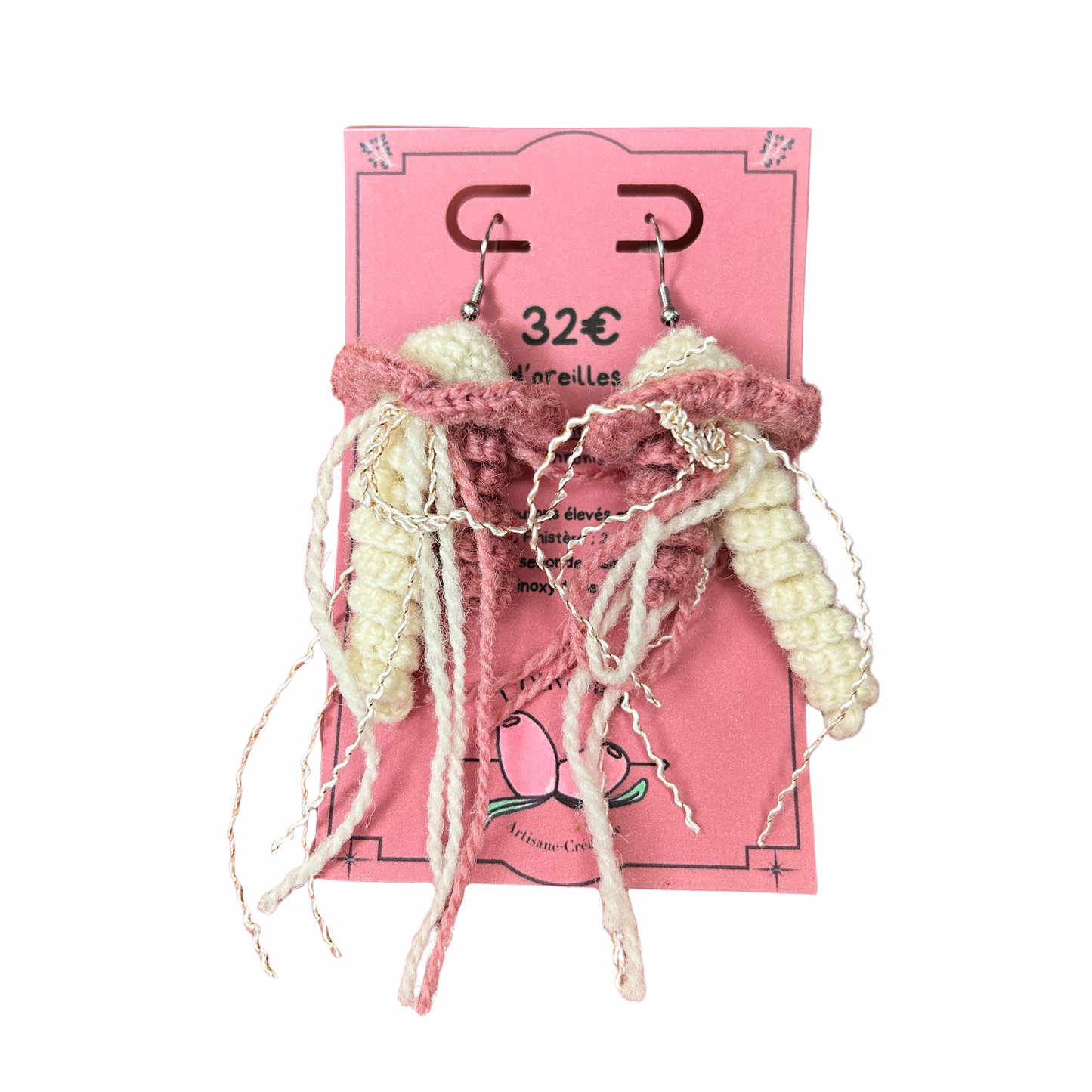 Boucles d’oreilles Annette L’olive rose