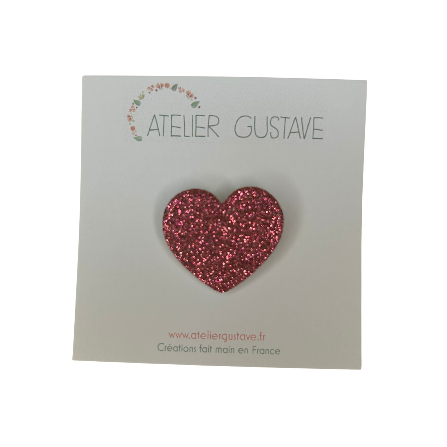 Pin’s cœur paillettes Atelier Gustave