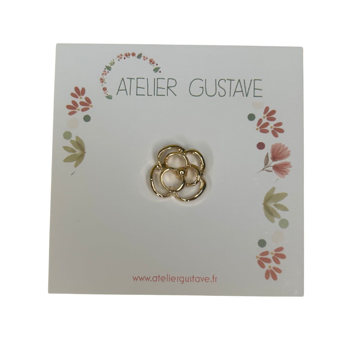 Pin’s rose Atelier Gustave