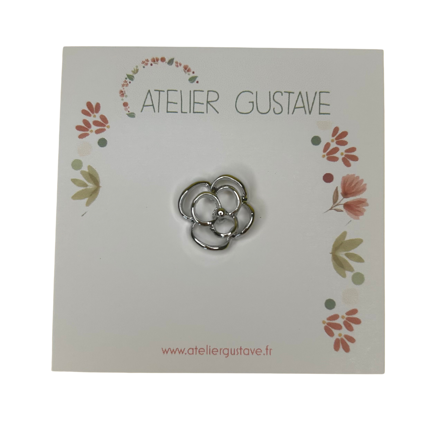 Pin’s rose Atelier Gustave