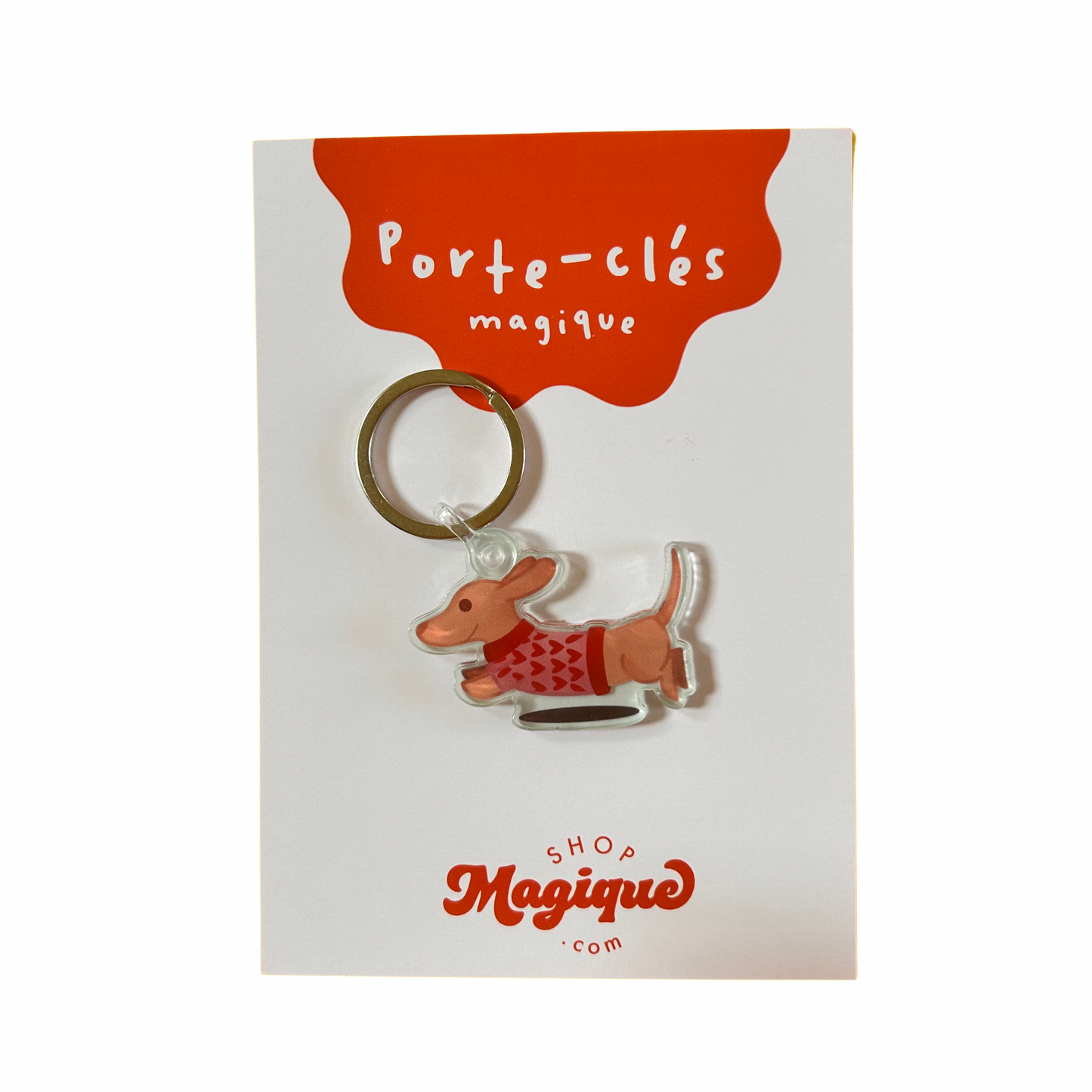 Porte-clés Teckel Poulette Magique