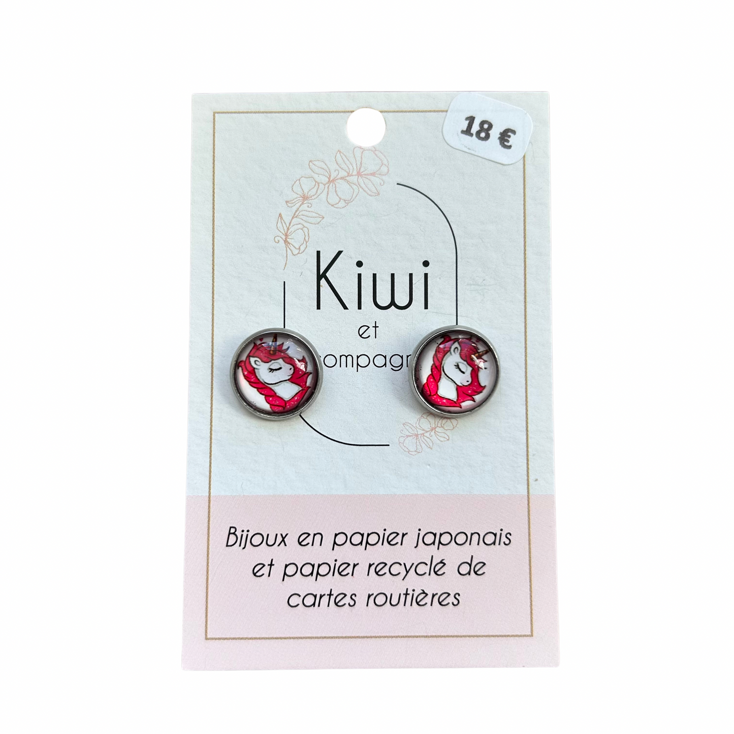 Boucles d’oreilles puces Kiwi et compagnie