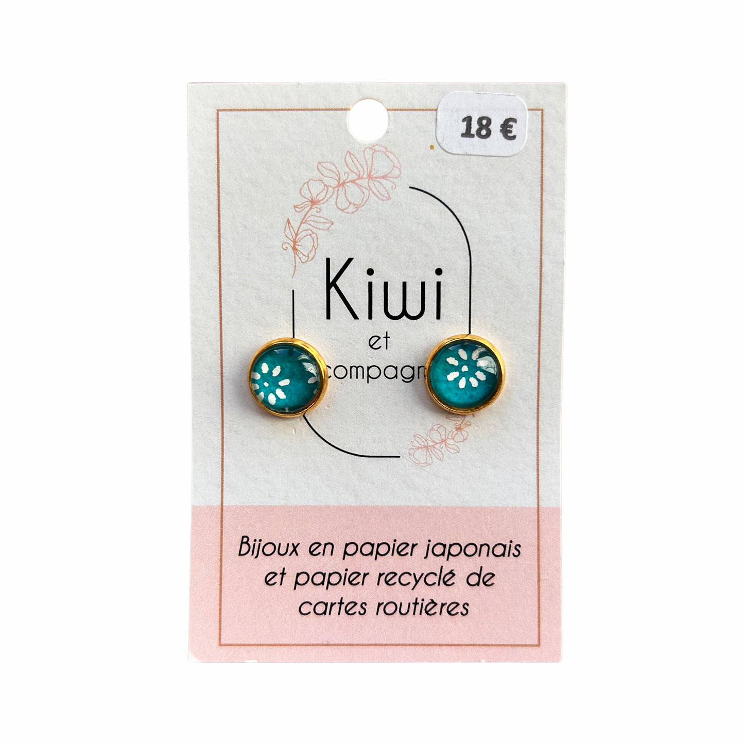 Boucles d’oreilles puces Kiwi et compagnie