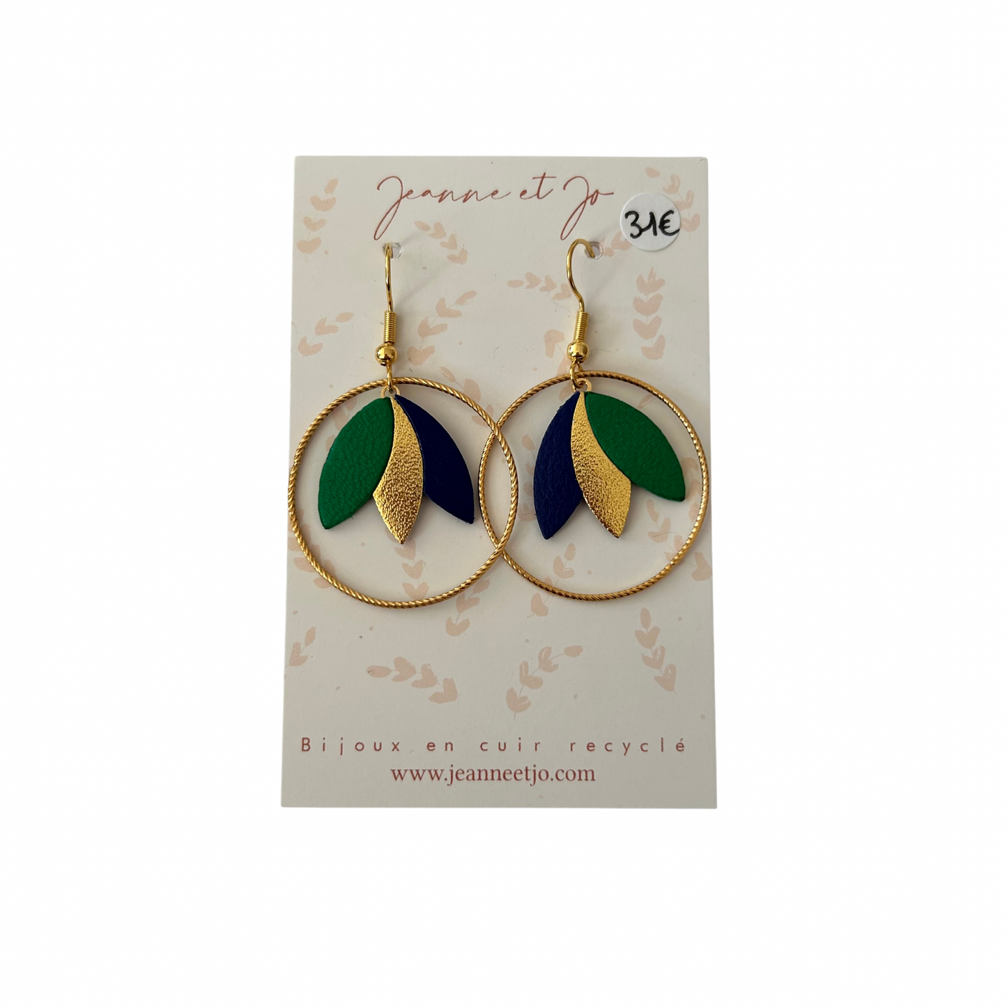 Boucles d’oreilles Louise Jeanne et Jo
