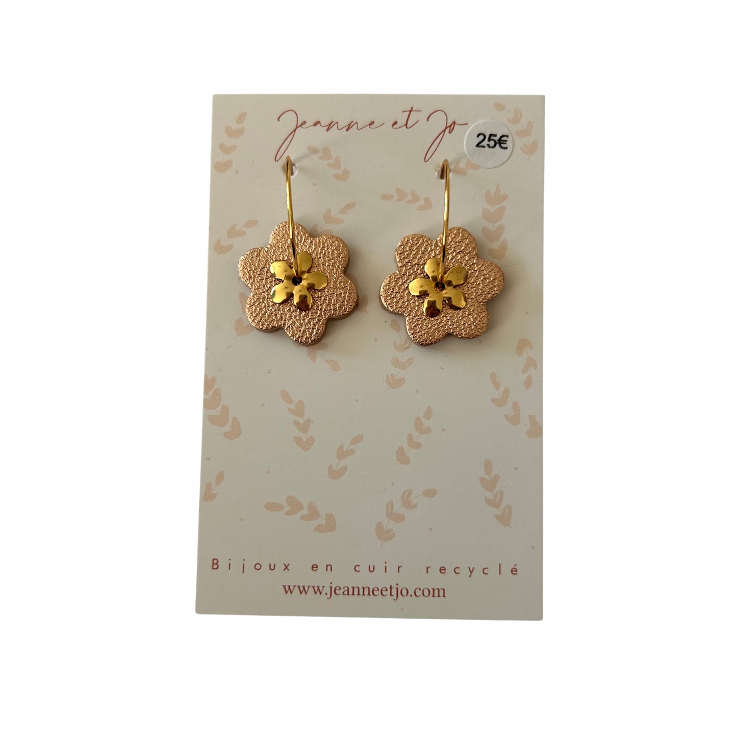 Boucles d’oreilles créoles fleur Jeanne et Jo