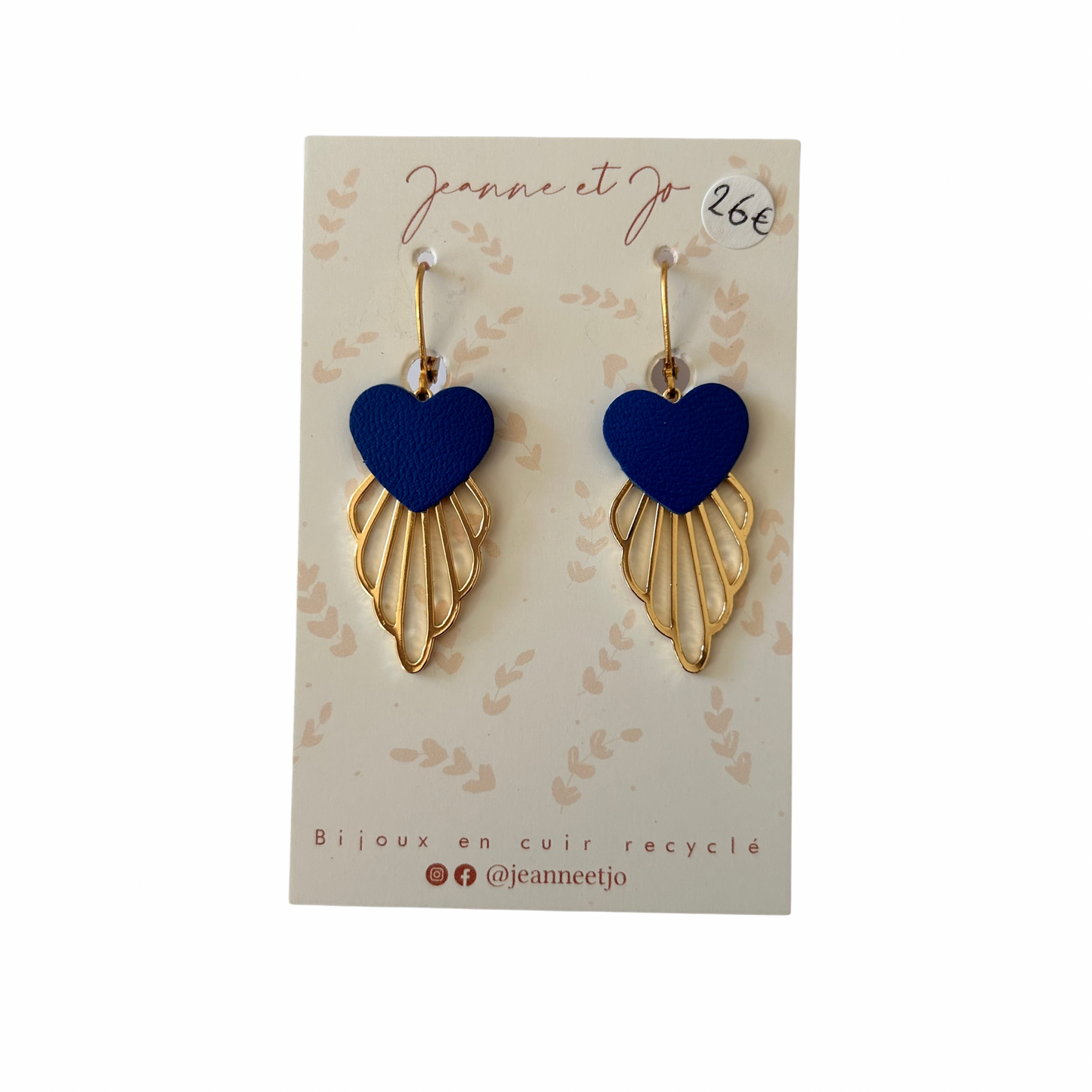 Boucles d’oreilles Cœur Jeanne et Jo