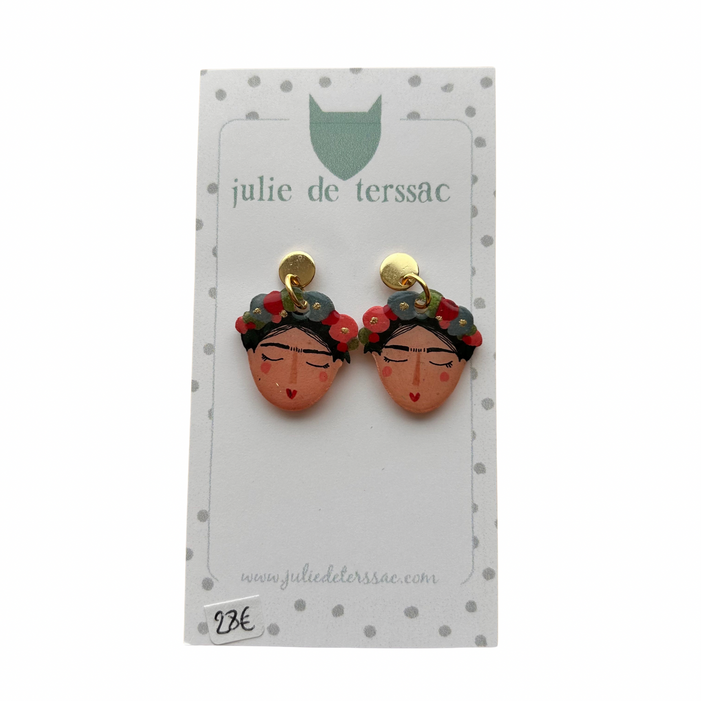 Boucles d’oreilles Frida Kahlo Julie Deterssac