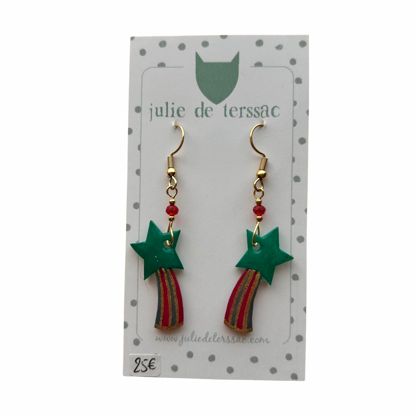 Boucles d’oreilles Étoile Filante Julie Deterssac