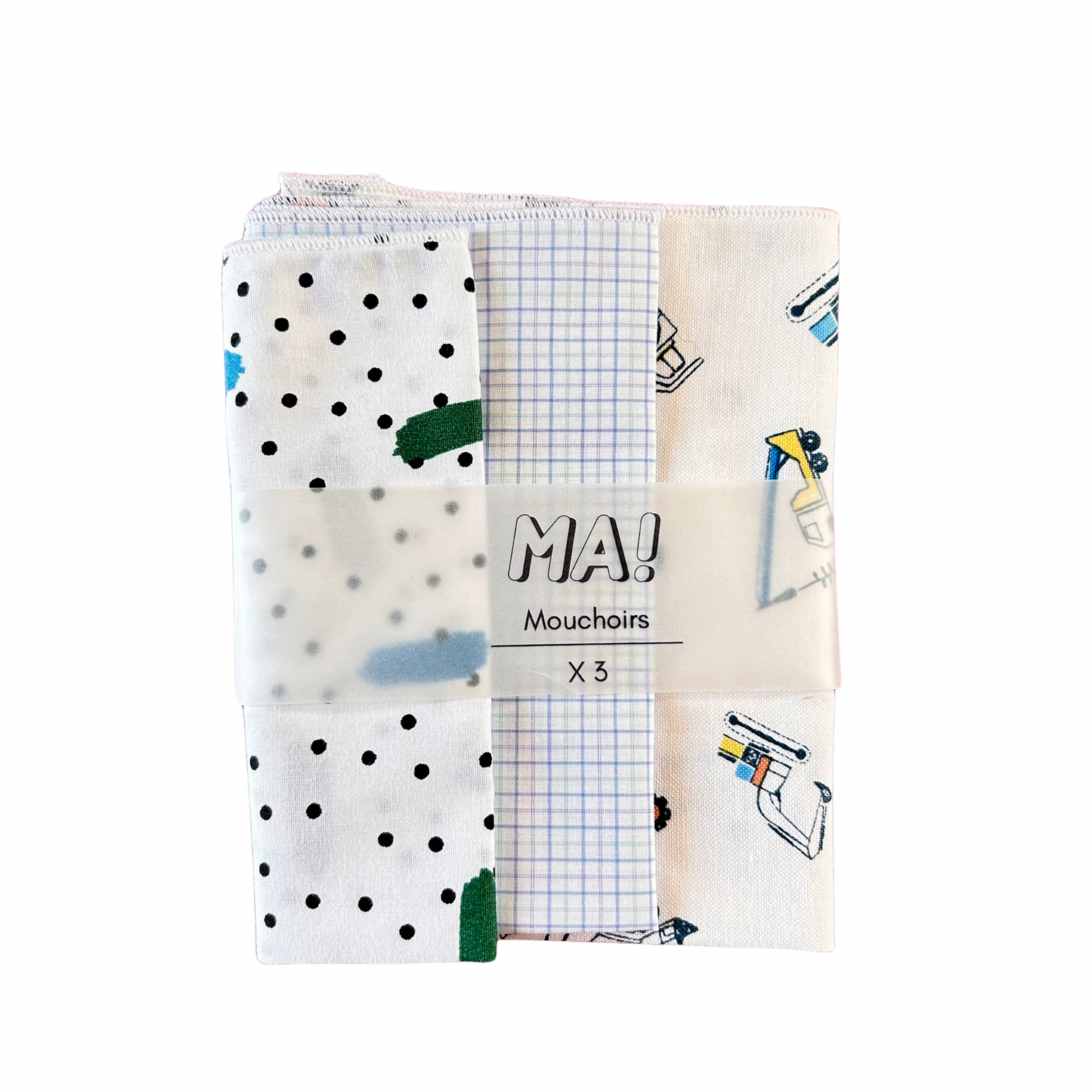 3 mouchoirs Machatatelier