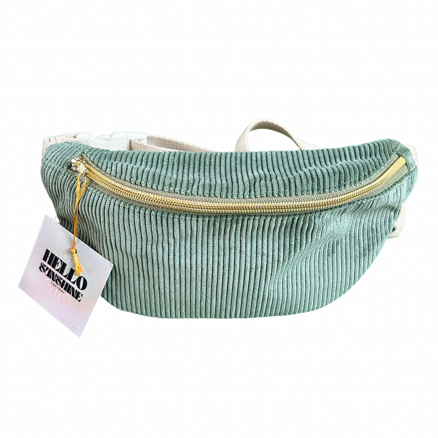 Sac banane en velours ras Hello sunshine