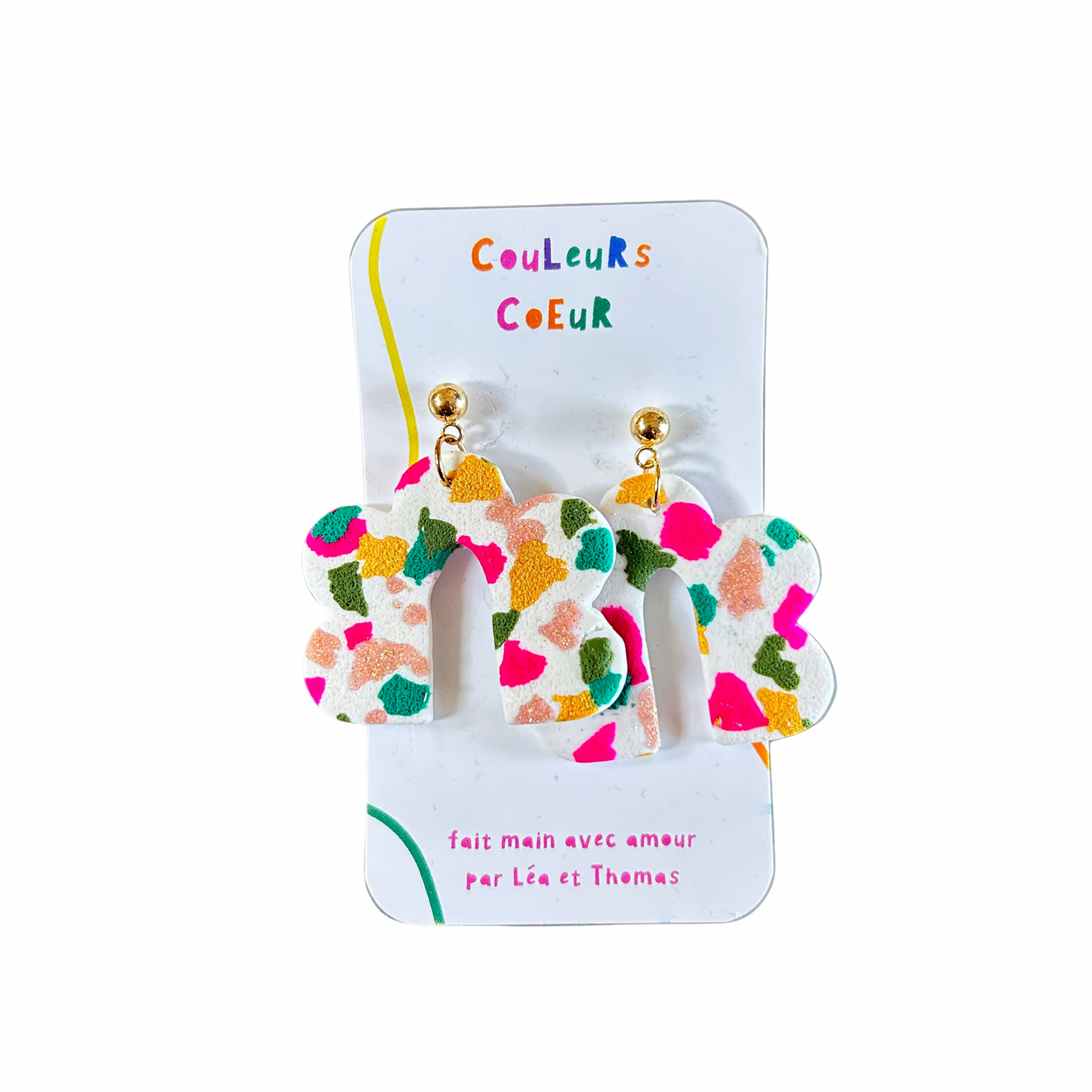 Boucles d’oreilles Mallorca Couleurs coeur