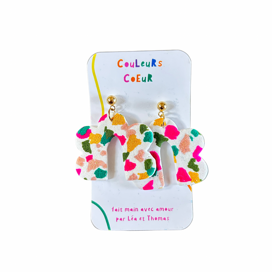 Boucles d’oreilles Mallorca Couleurs coeur