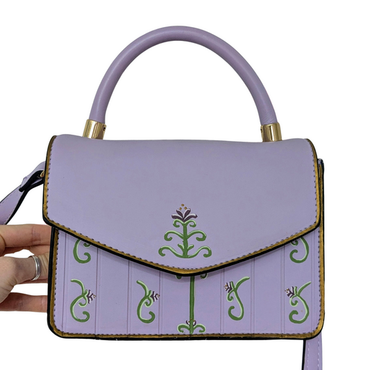 🌸 Petit sac parme peint à la main Obb Odd