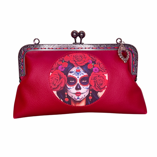 Pochette minaudière - Emma et le lapin blanc