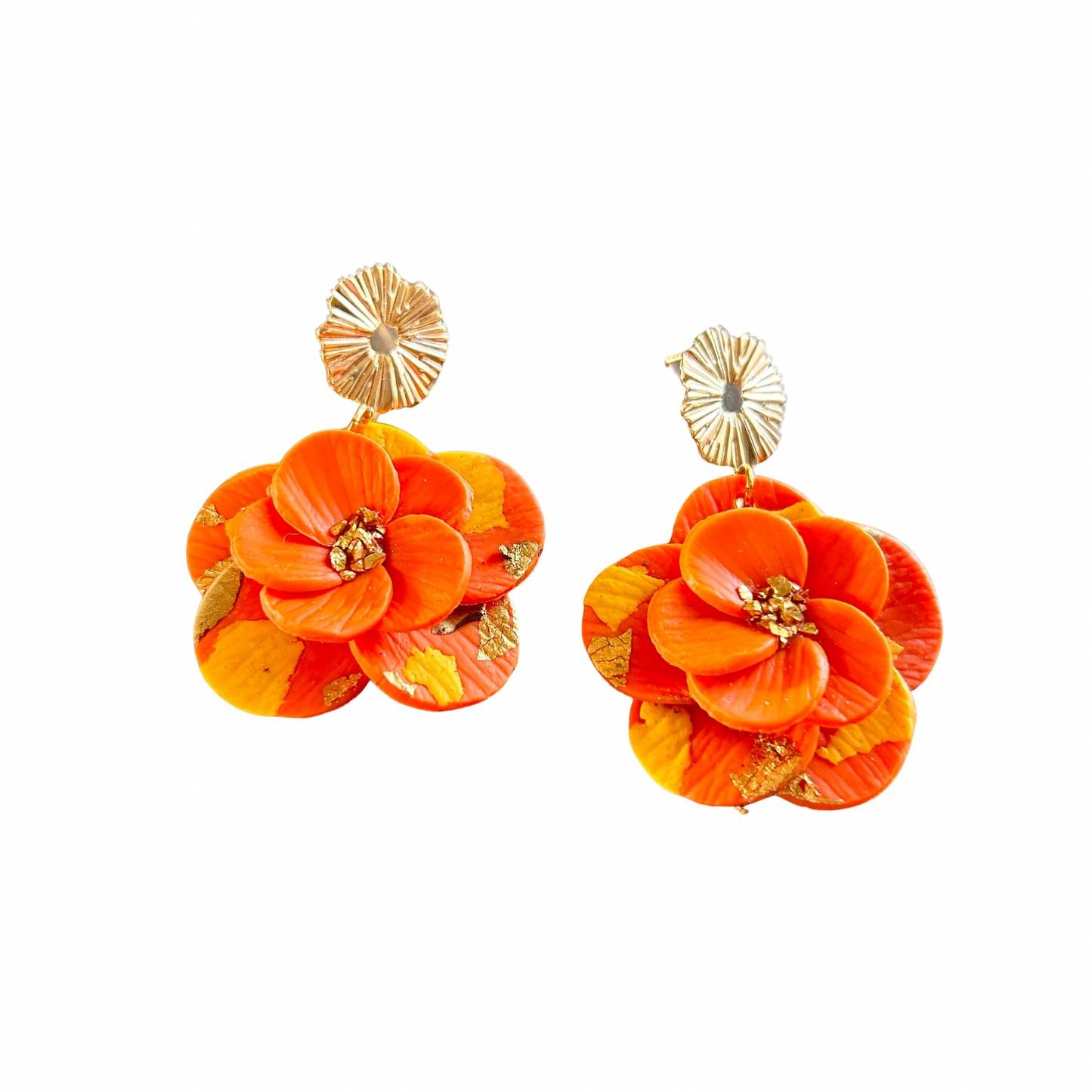 🌼 Boucles d’oreilles Zinnia Pistil’art