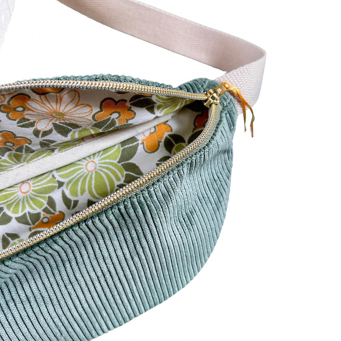 Sac banane en velours ras Hello sunshine