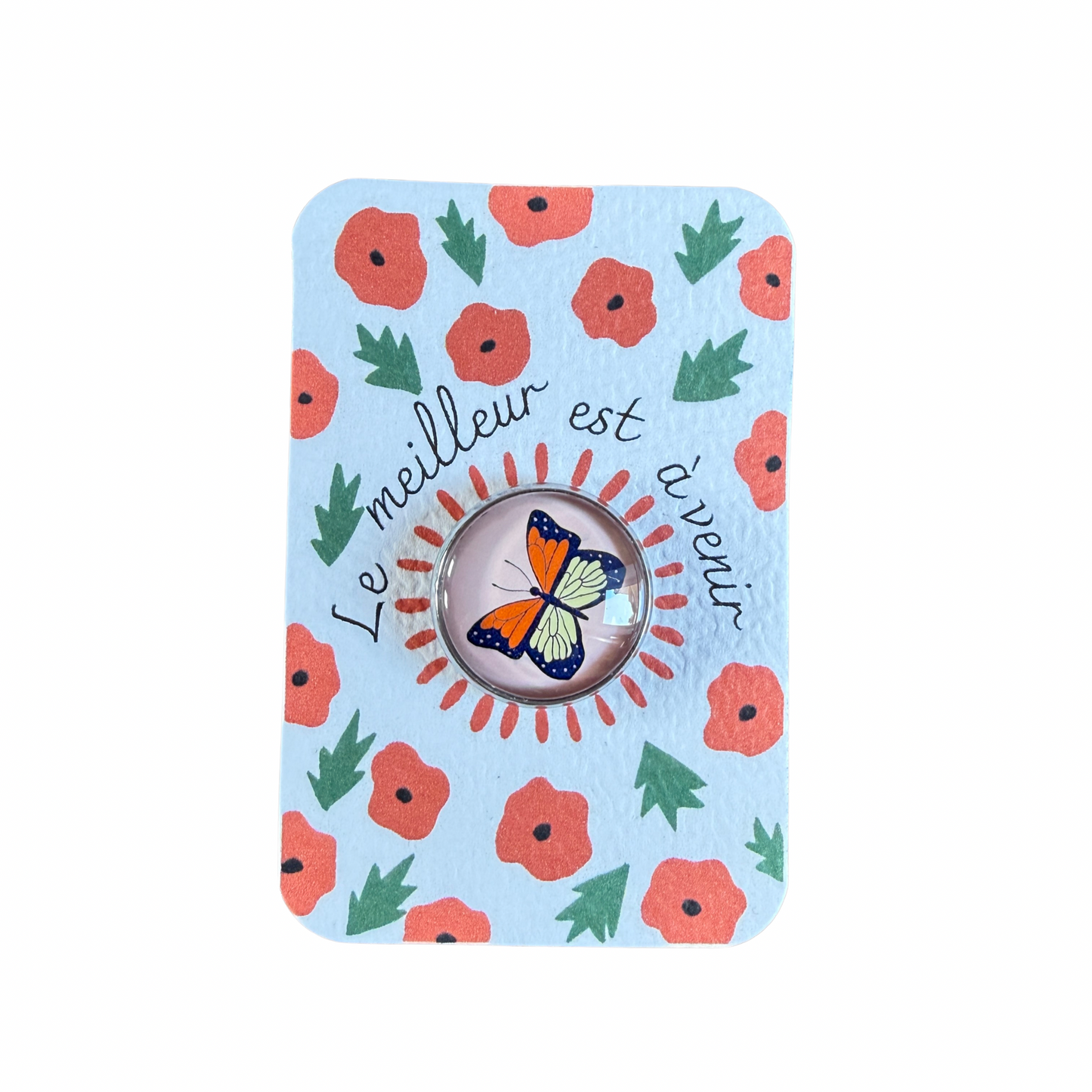 Pin’s cabochon Dans l’air du temps