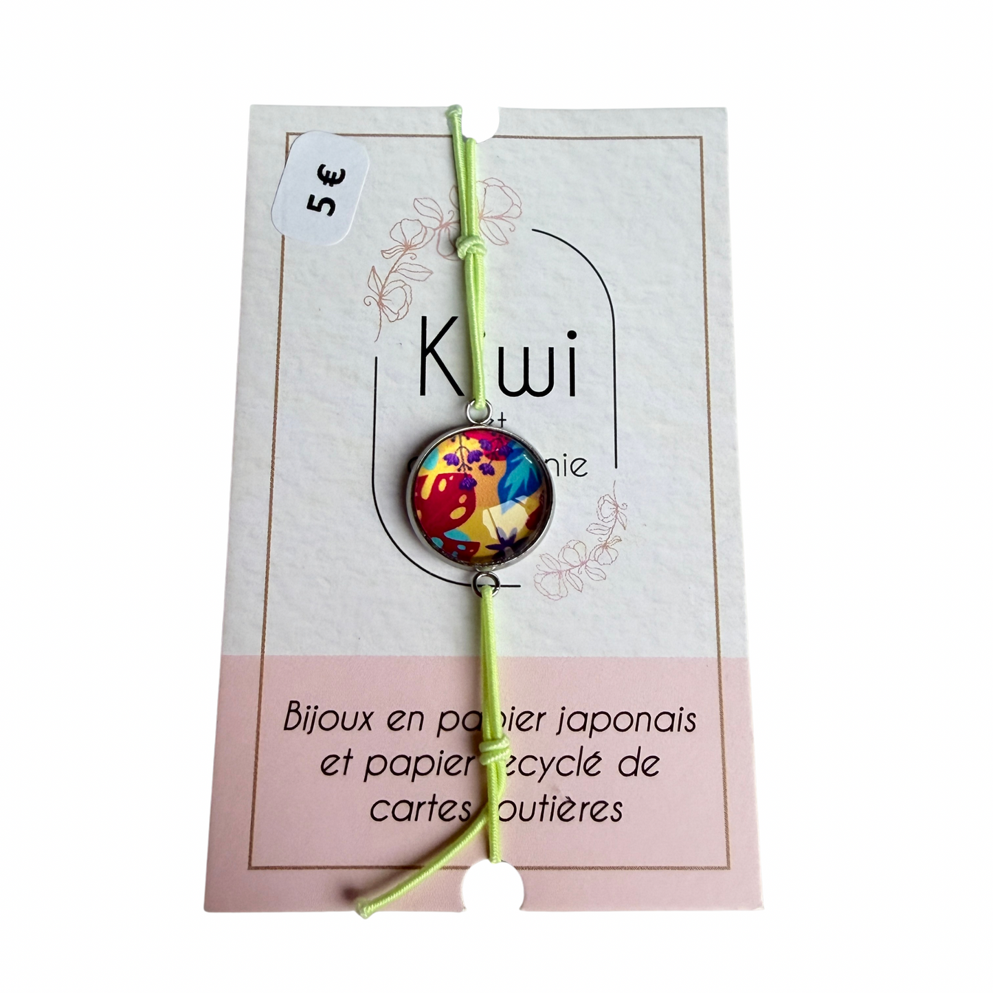 Bracelet enfant en papier japonais Kiwi & compagnie