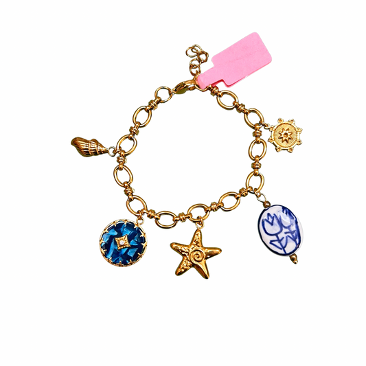 Bracelet charms Lunaria