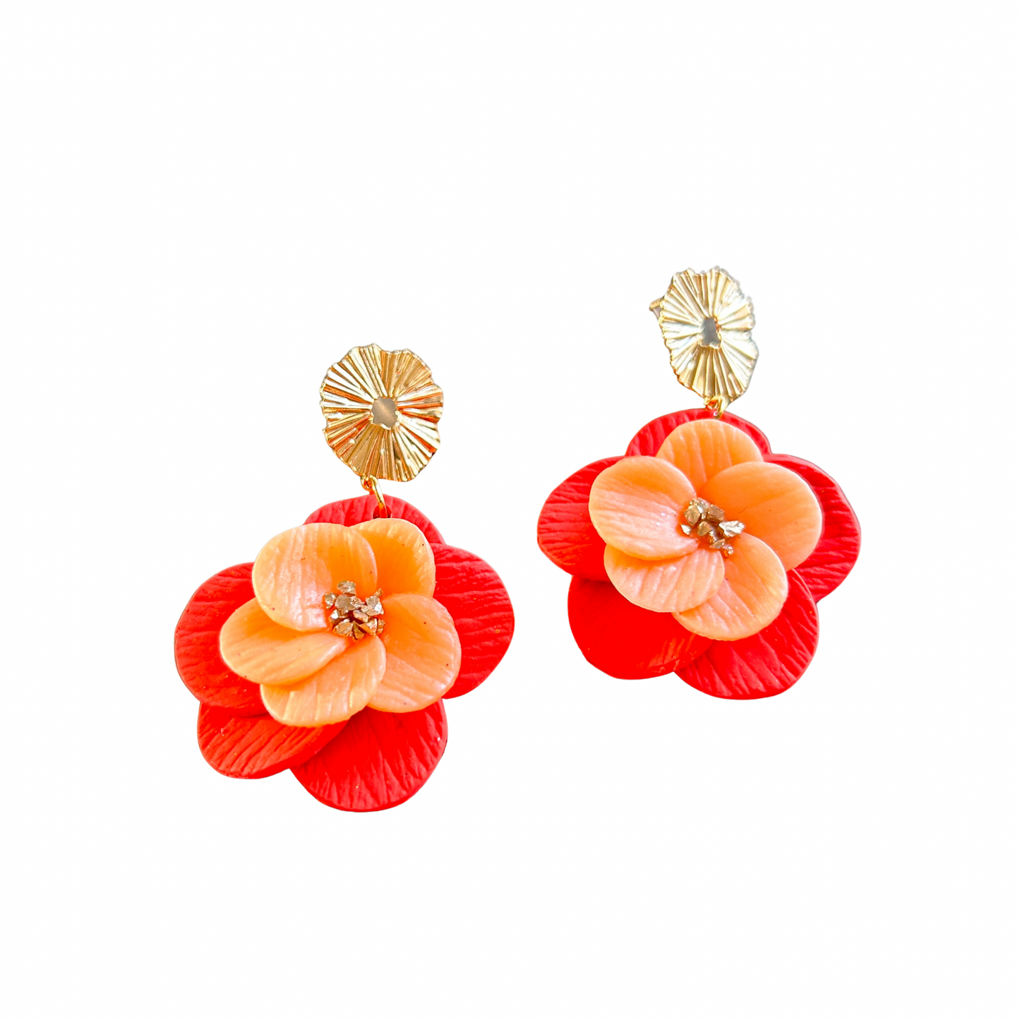 🌼 Boucles d’oreilles Zinnia Pistil’art