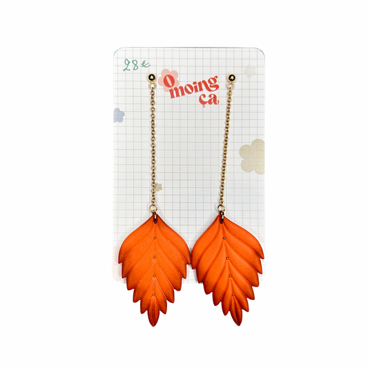 Boucles d’oreilles feuilles au vent O moing ça