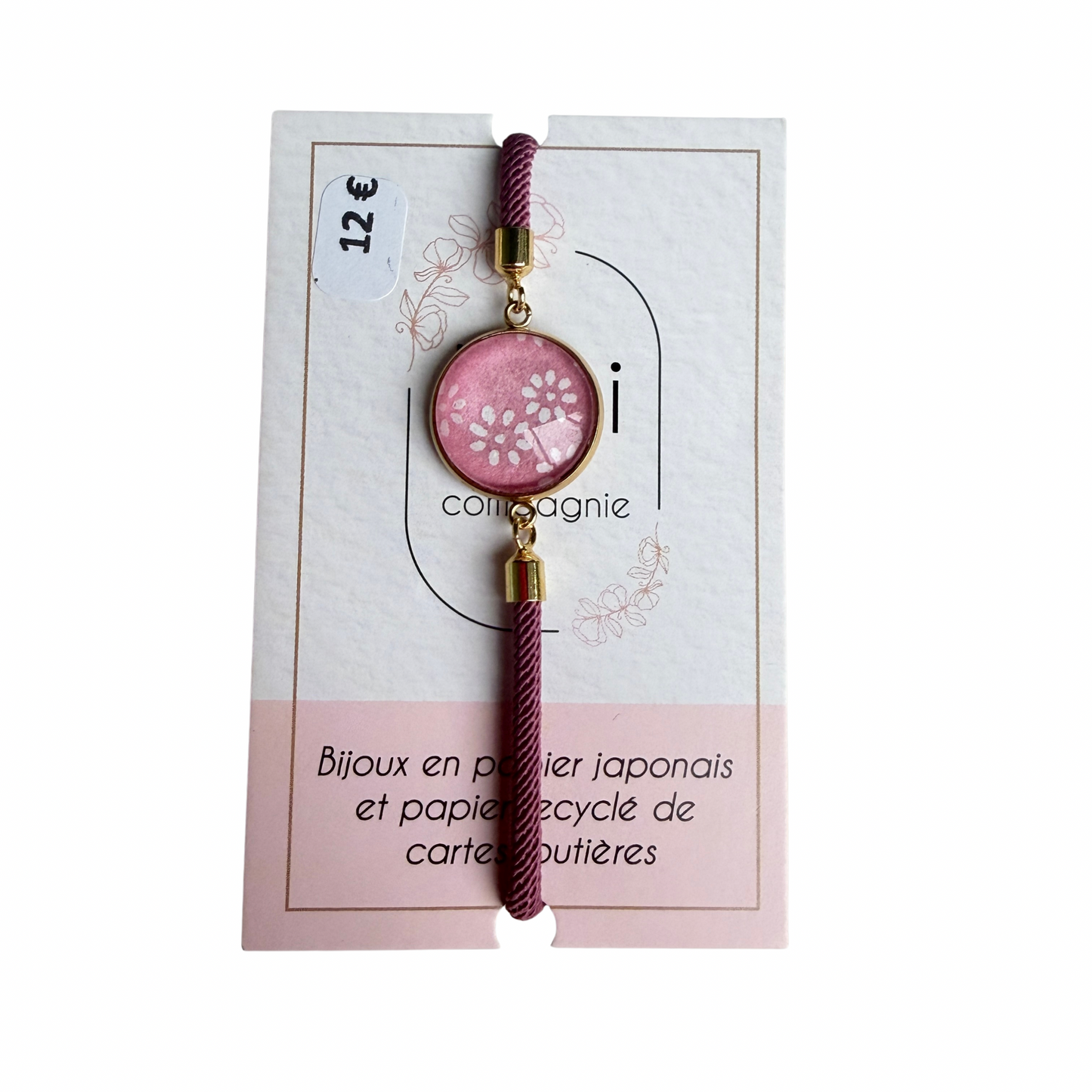 Bracelet en papier japonais Kiwi & japonais