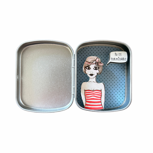 Boîte réconfort minute " tu es formidable " Papier clémentine