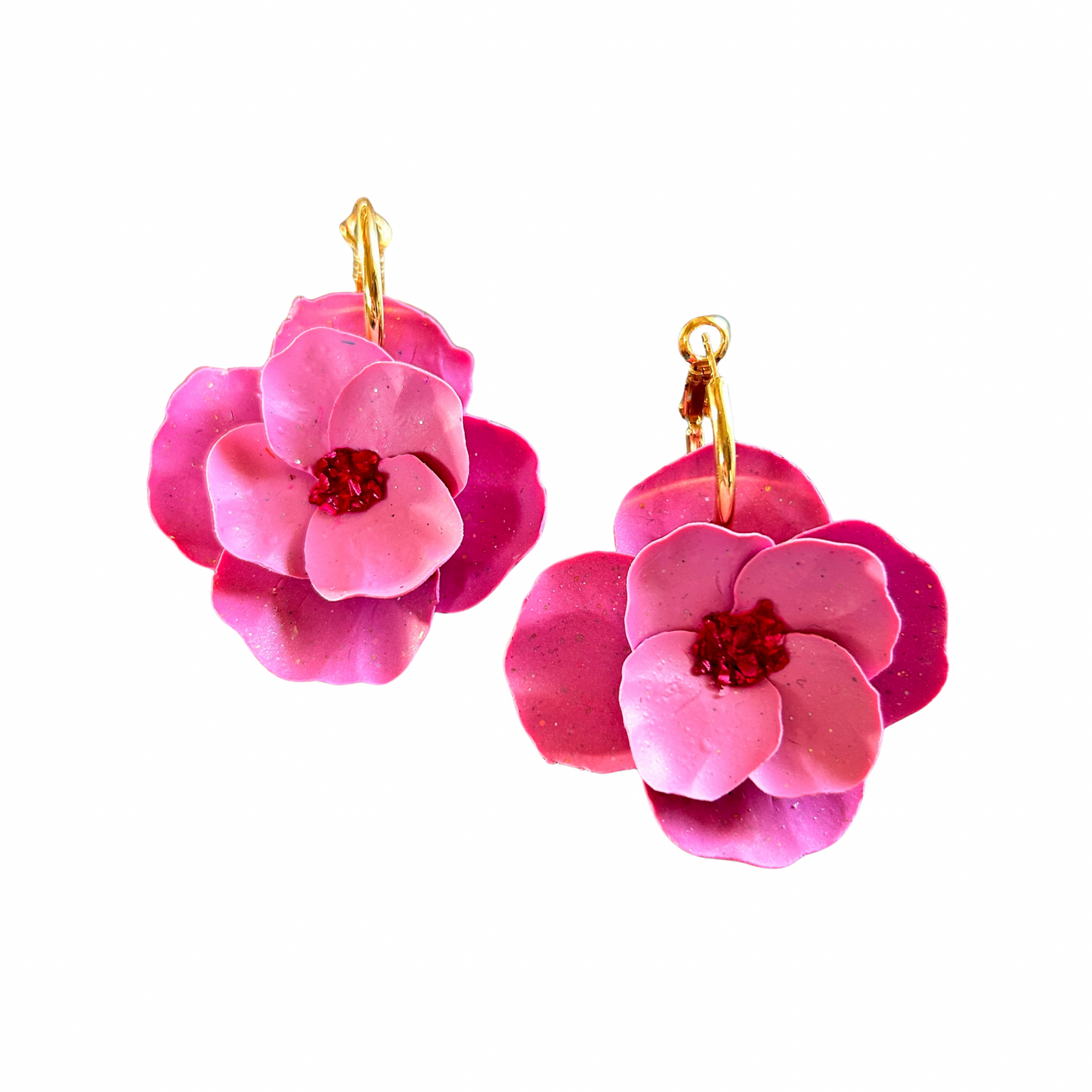 🌺 Boucles d’oreilles Pavot Pistil’art