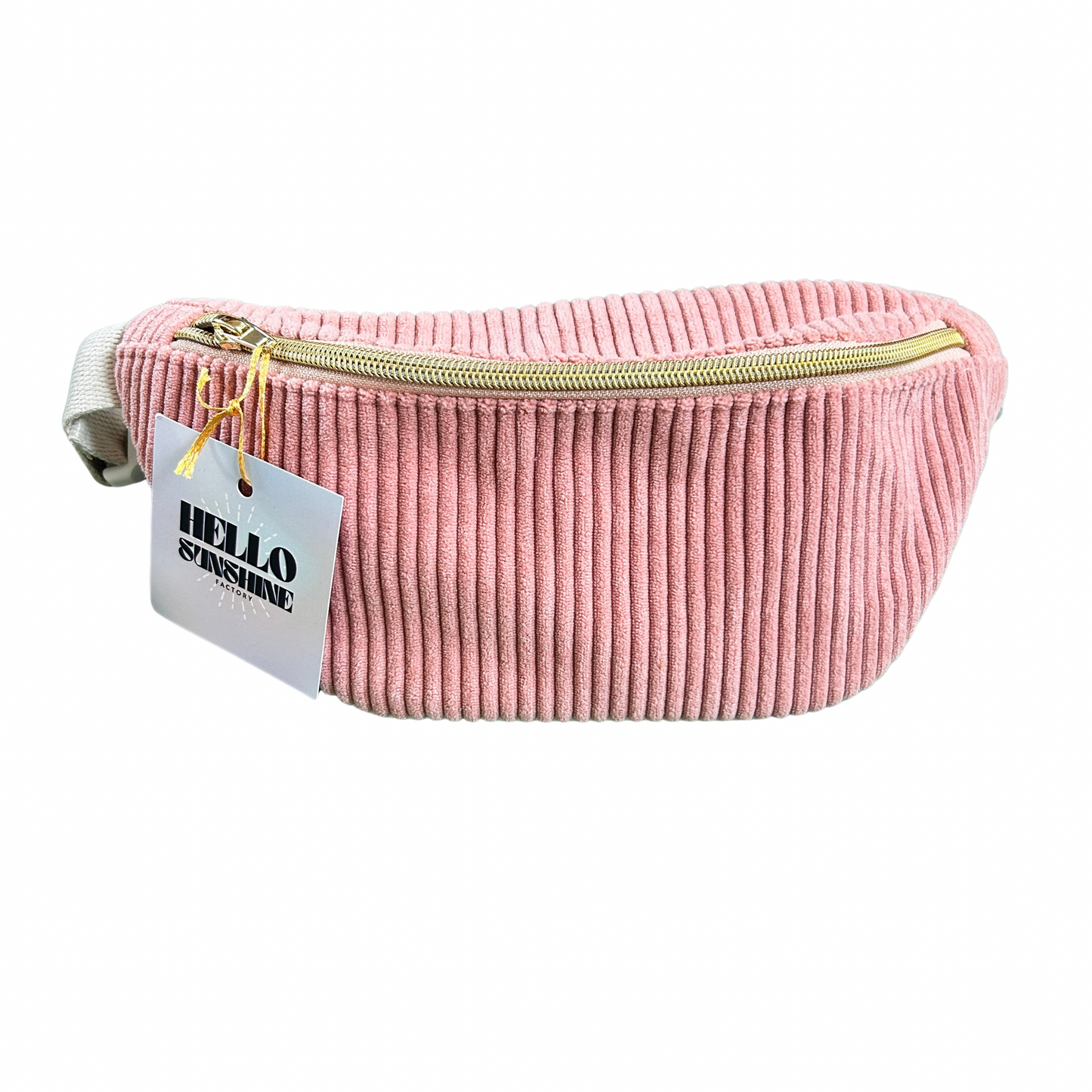 Sac banane en velours ras Hello sunshine