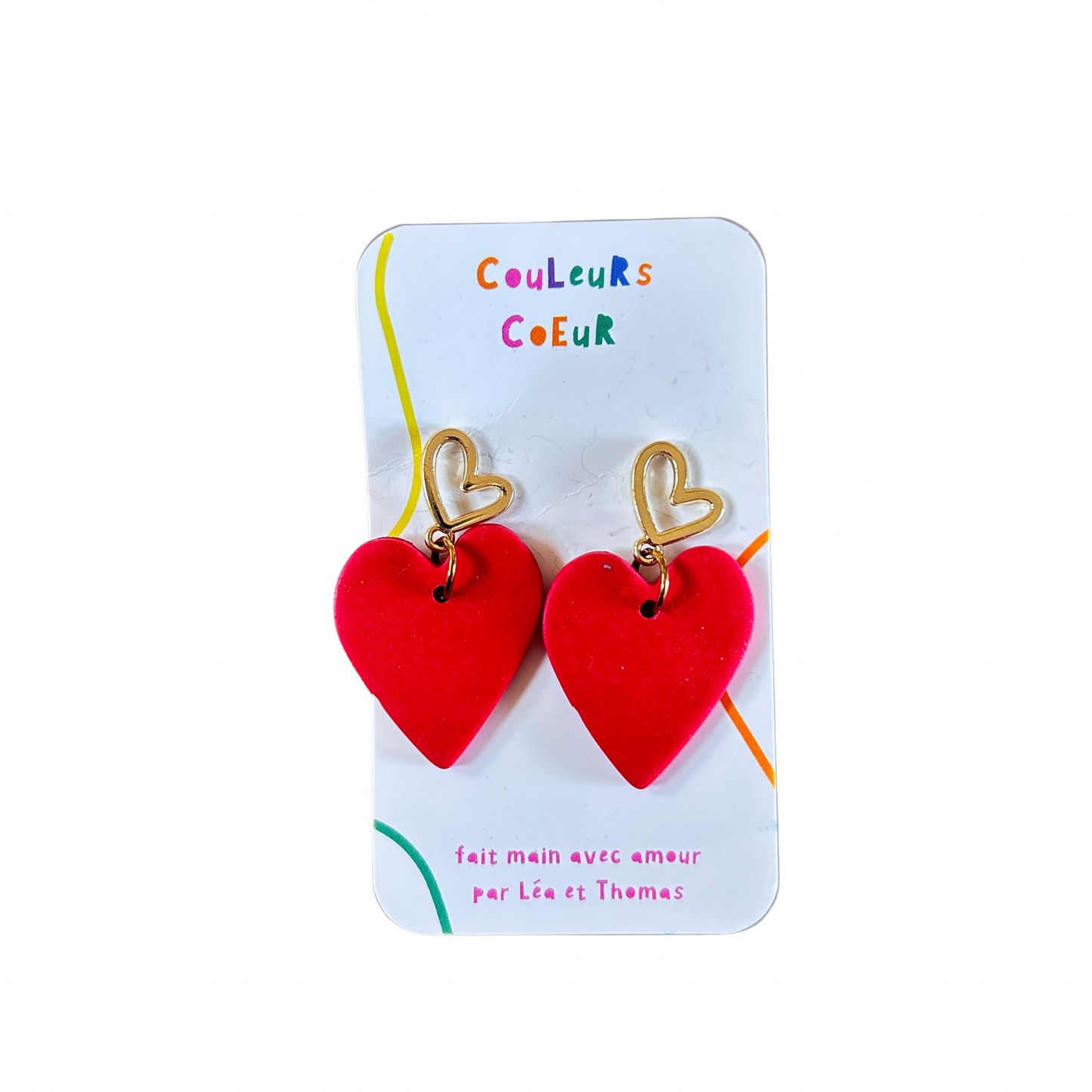 Boucles d’oreilles Venise Couleurs cœur