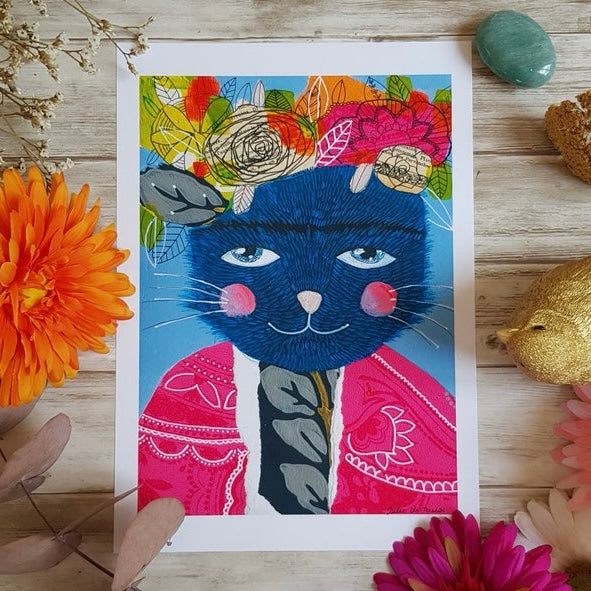 Affiche Chat Frida Julie Deterssac