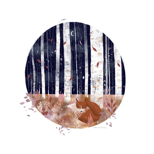 Affiche Renard forêt Julie Deterssac