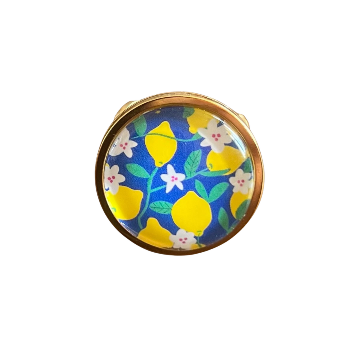 Bague cabochon dorée Dans l’air du temps