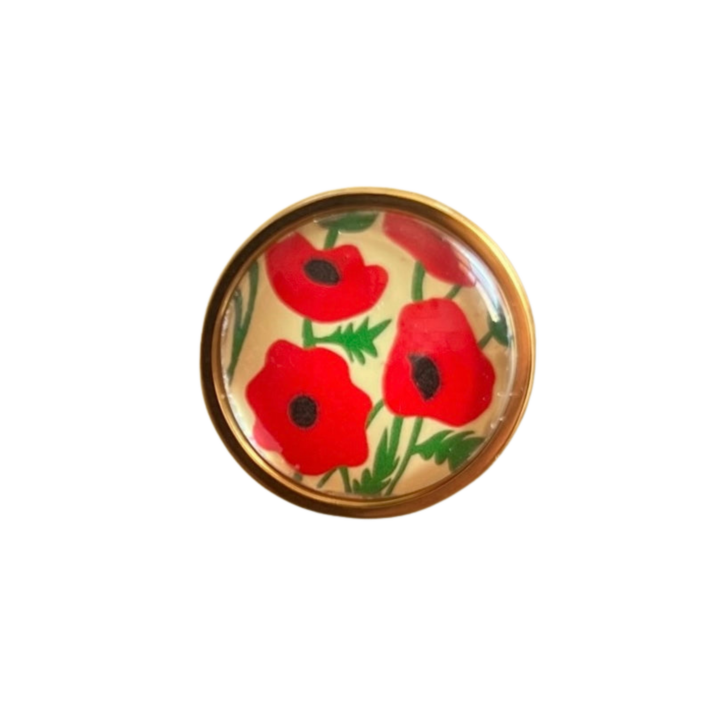 Bague cabochon dorée Dans l’air du temps