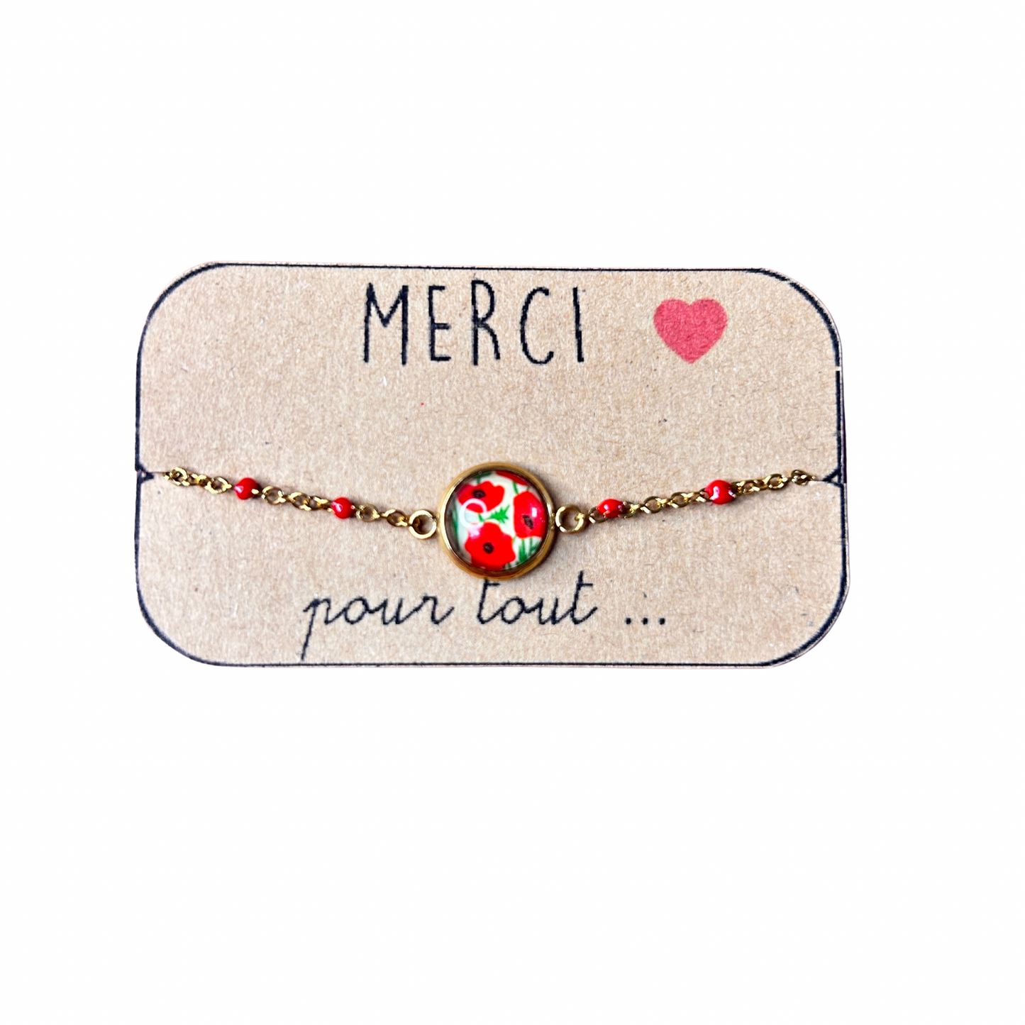 Bracelet cabochon doré Dans l’air du temps