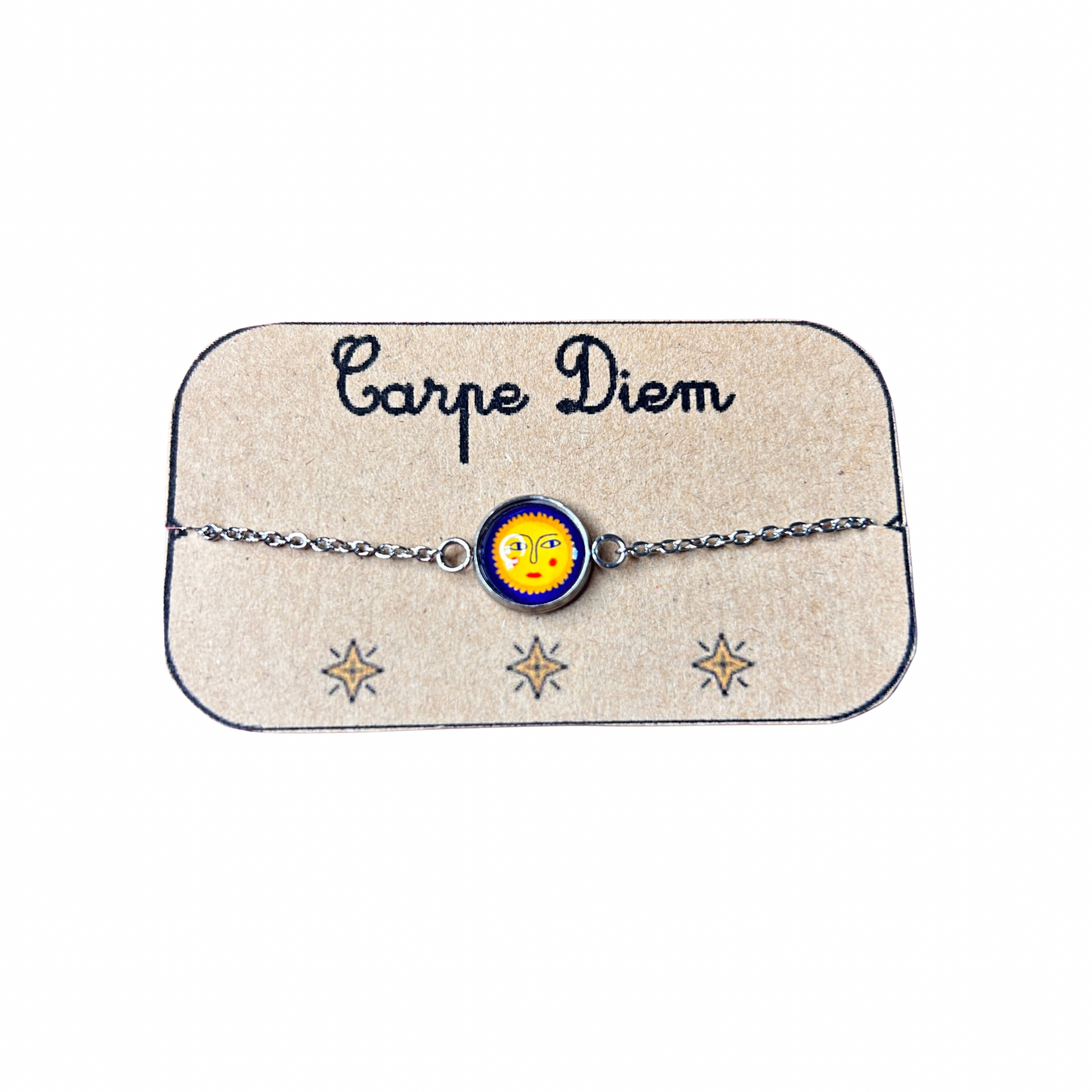 Bracelet cabochon doré Dans l’air du temps