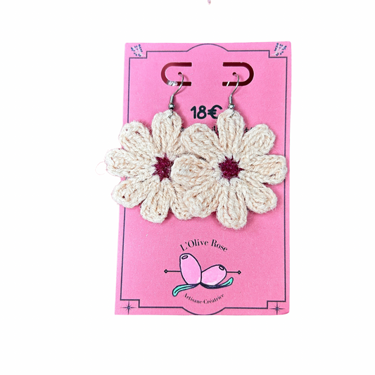 Boucles d’oreilles Betty L’olive rose