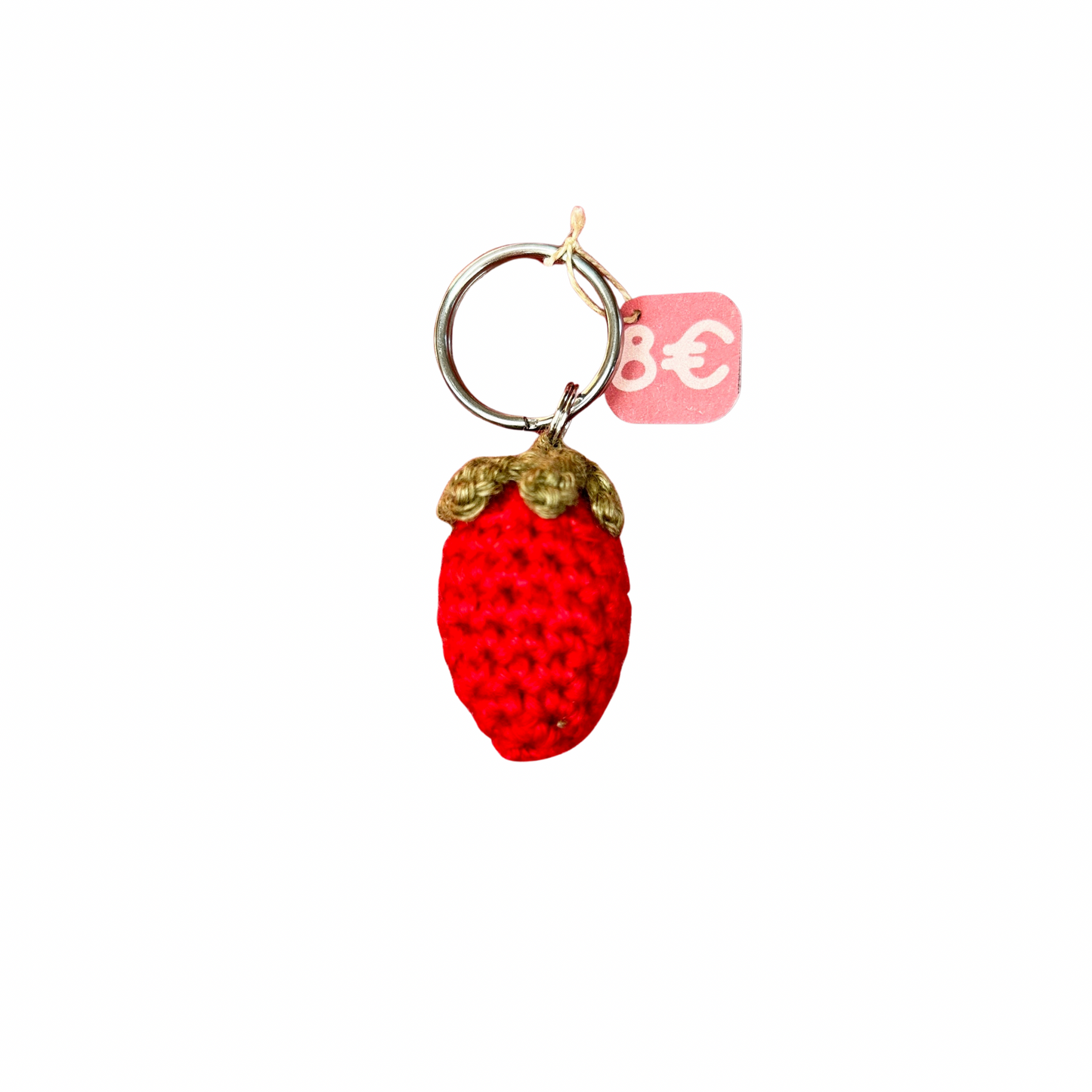 Porte clés fraise L’olive rose