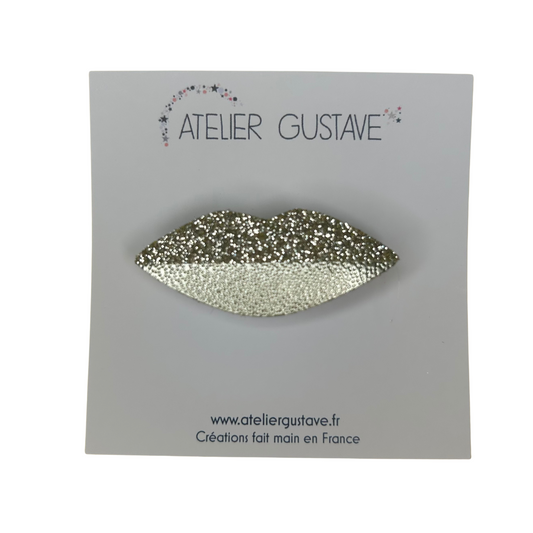 Broche kiss paillettes Atelier Gustave