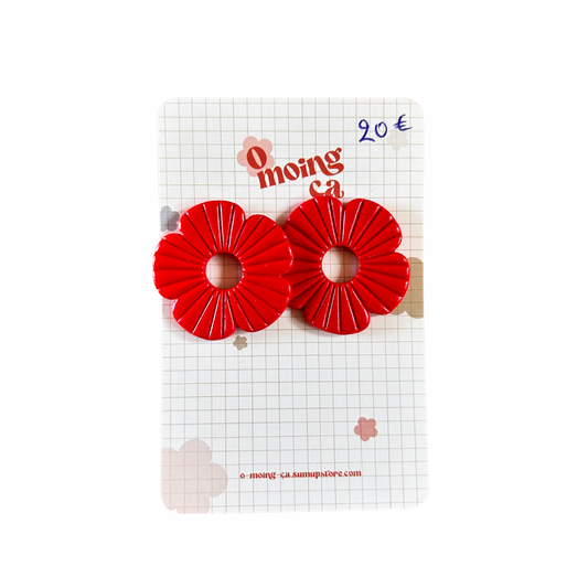 Boucles d’oreilles Fleur ou coquillage O moing ça