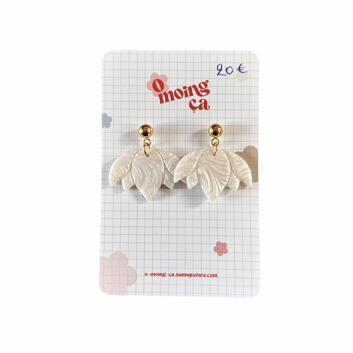 Boucles d’oreilles Fleur ou coquillage O moing ça