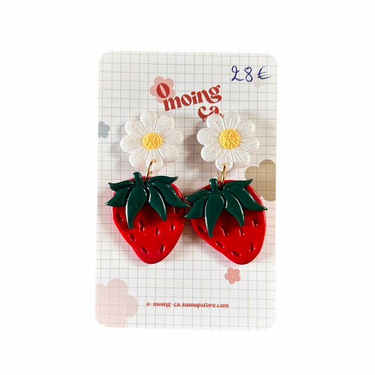 Boucles d’oreilles fruits divers O moing ça