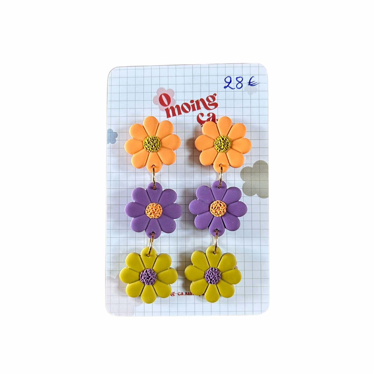 Boucles d’oreilles fleurs O moing ça