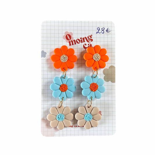 Boucles d’oreilles fleurs O moing ça