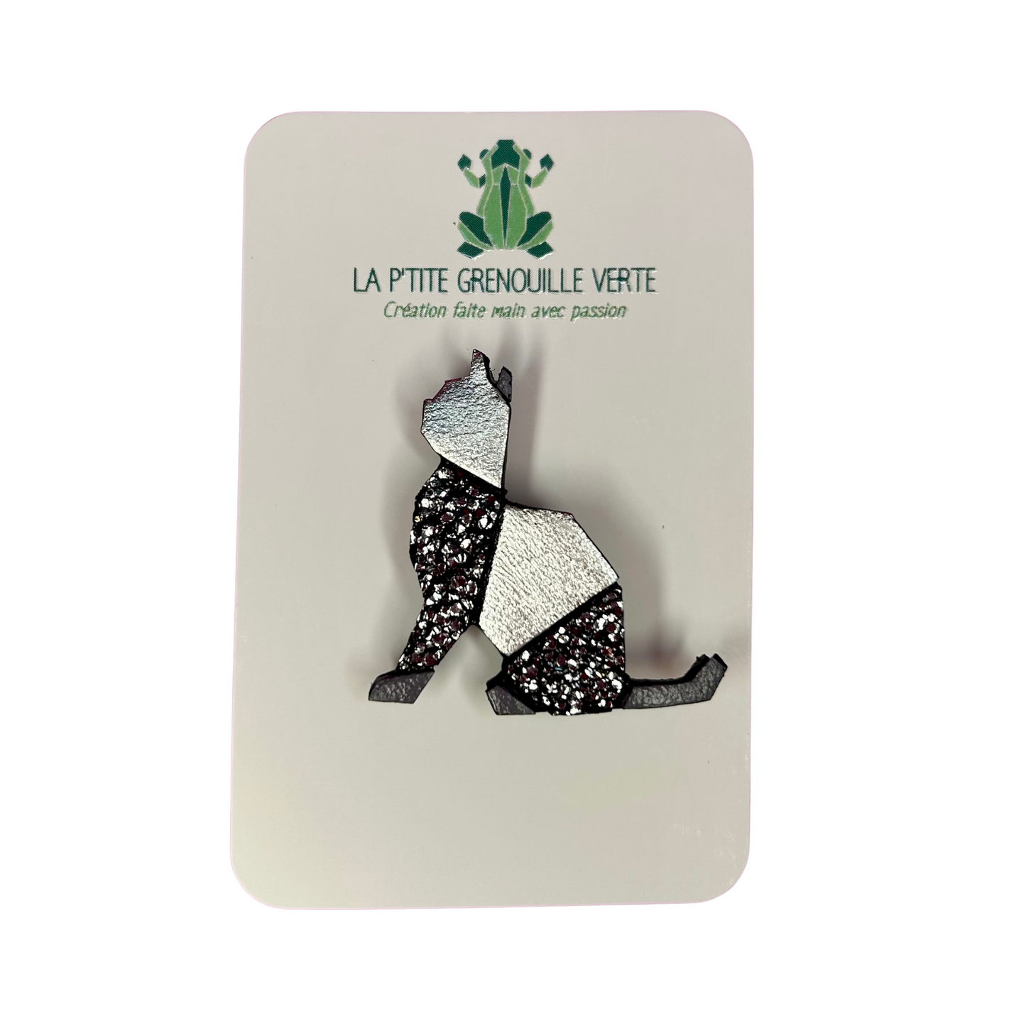 Broche chat La p’tite grenouille verte