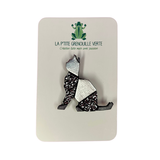 Broche chat La p’tite grenouille verte