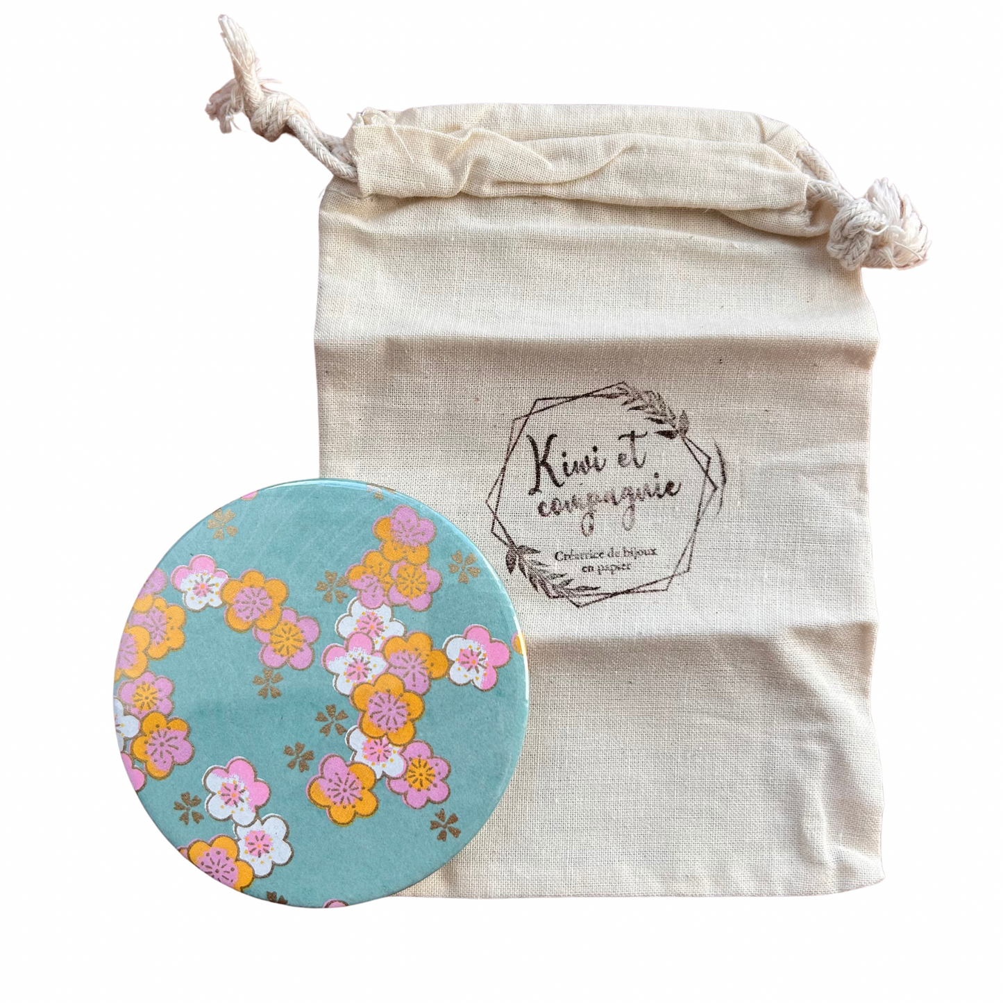 Miroir de poche Kiwi et compagnie